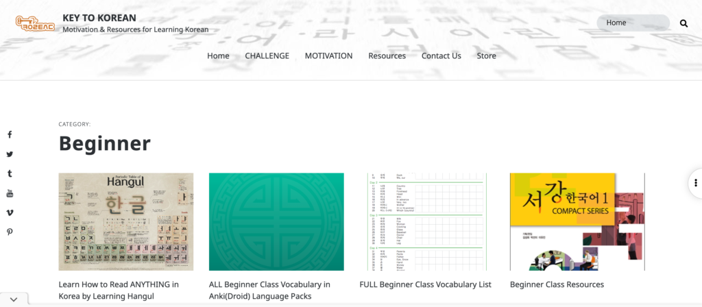 Web học tiếng Hàn
