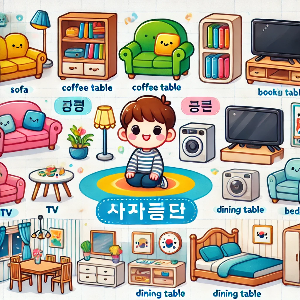 Vật dụng nội thất bằng tiếng Hàn