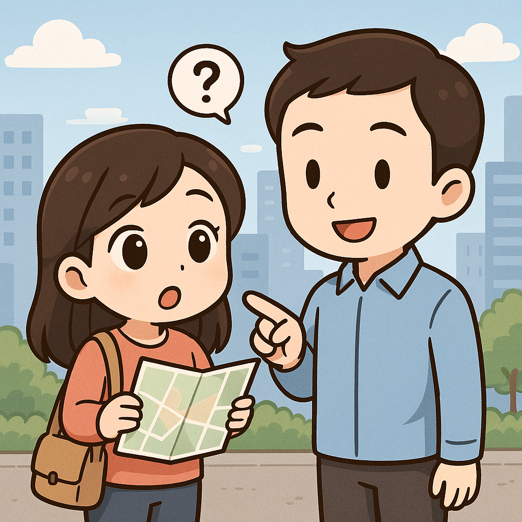 Từ vựng về hỏi đường trong tiếng Hàn